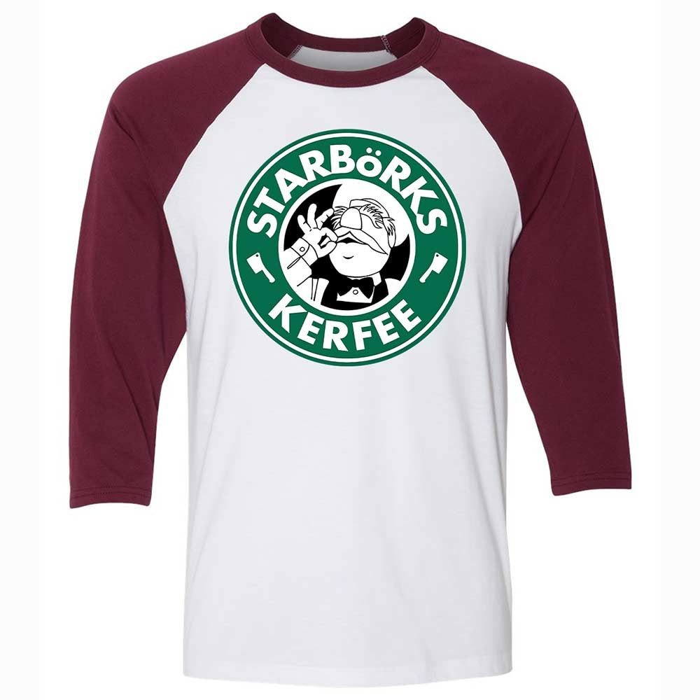 Unisex 3/4 Baseball Tee - DLQ1VRLW - White/Maroon - 7