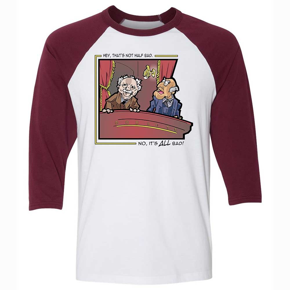 Unisex 3/4 Baseball Tee - 8DDFBSU7 - White/Maroon - 7