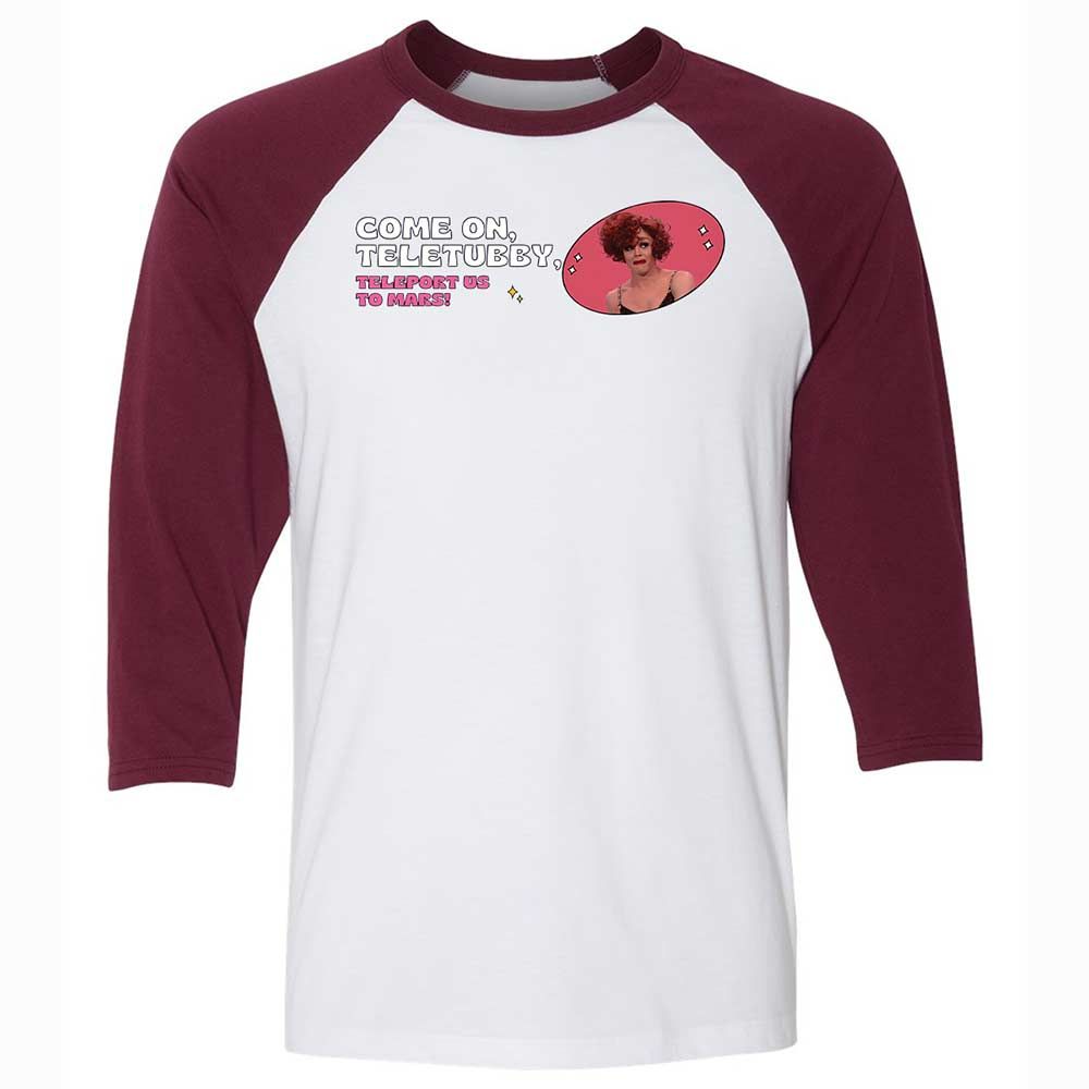 Unisex 3/4 Baseball Tee - WCM9BR3M - White/Maroon - 7