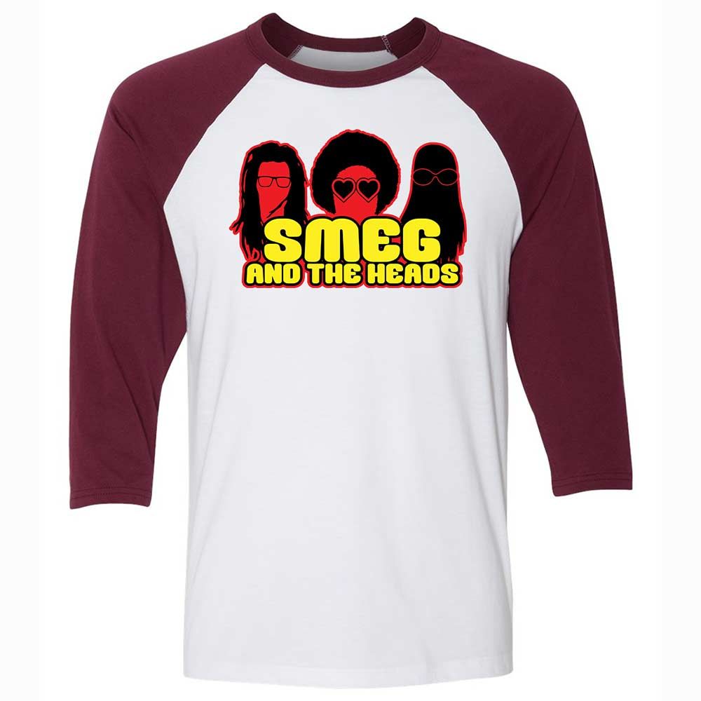 Unisex 3/4 Baseball Tee - F14NBFA8 - White/Maroon - 7