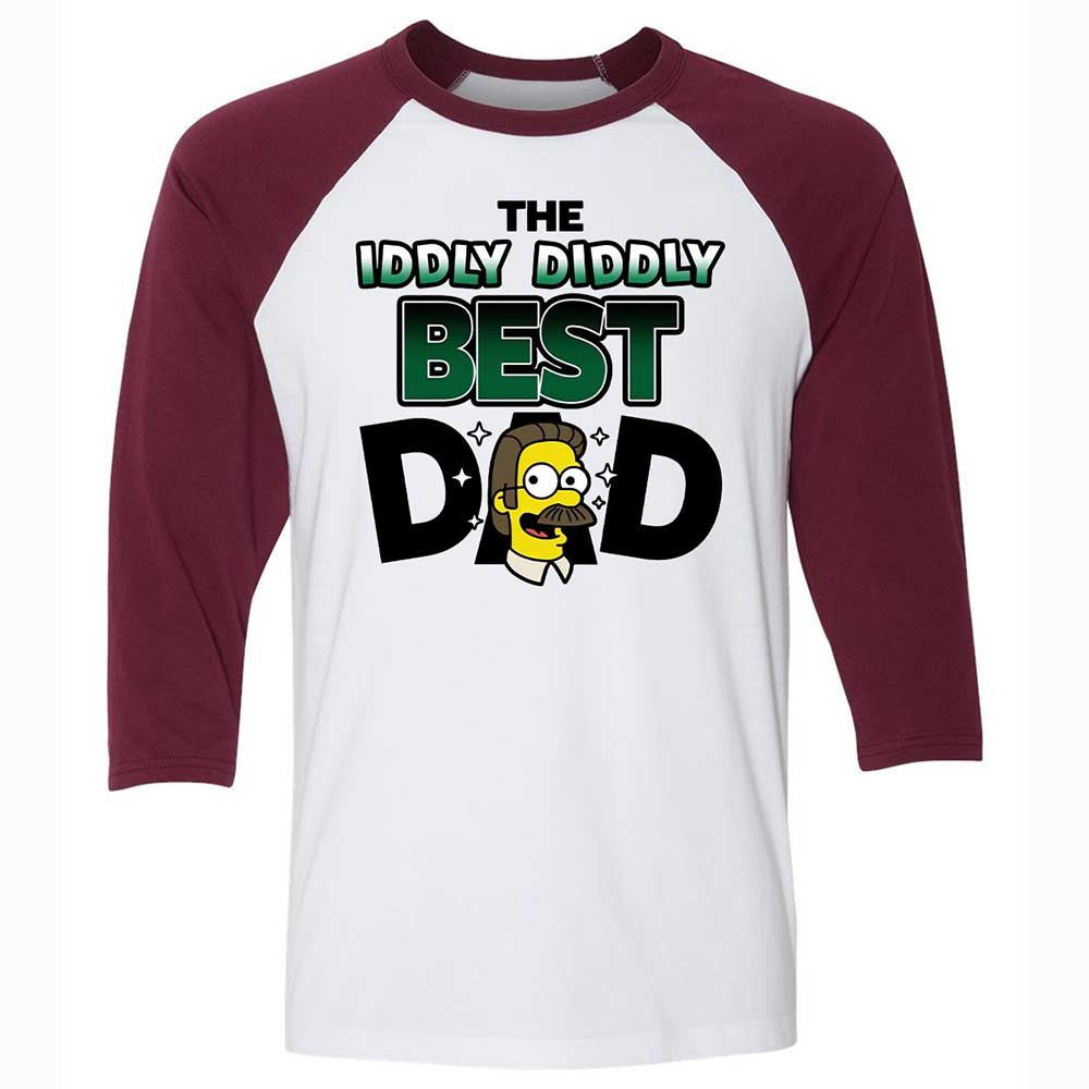 The Iddly diddly best dad - White/Maroon - 7