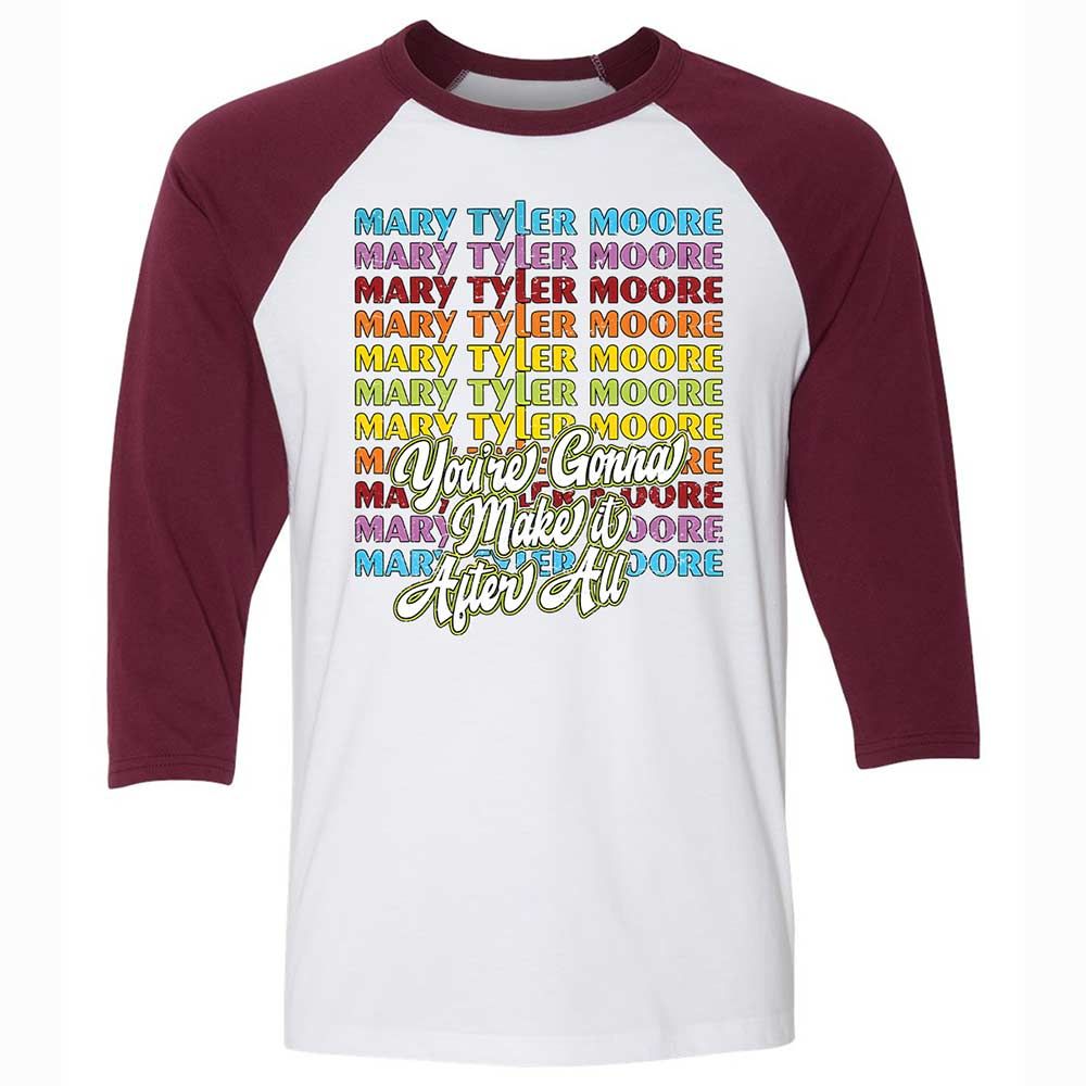 Unisex 3/4 Baseball Tee - 5A1BHK6L - White/Maroon - 7