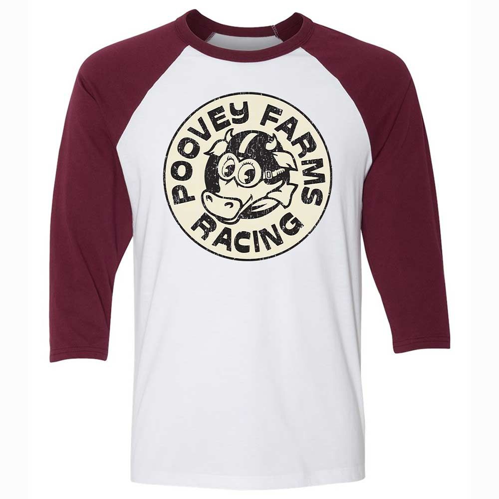 Unisex 3/4 Baseball Tee - JGSN6YJN - White/Maroon - 7