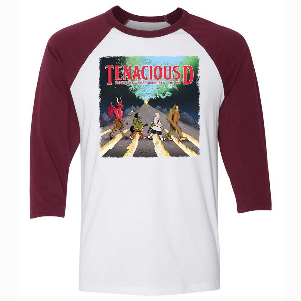 Unisex 3/4 Baseball Tee - DTWQXEP1 - White/Maroon - 7