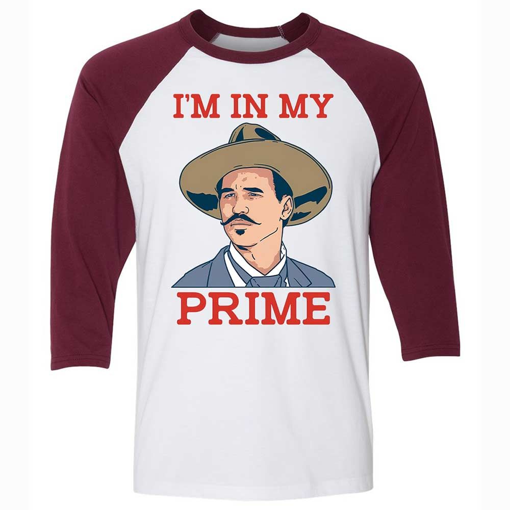 Unisex 3/4 Baseball Tee - 3KWRY2DQ - White/Maroon - 7