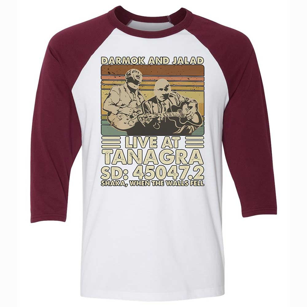 Unisex 3/4 Baseball Tee - PSHN3NCL - White/Maroon - 7