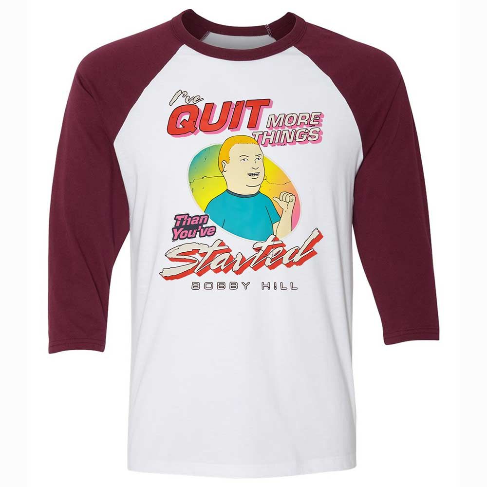 Unisex 3/4 Baseball Tee - QH4V7E6M - White/Maroon - 7