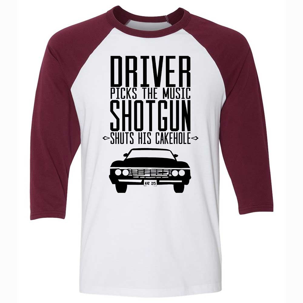 Unisex 3/4 Baseball Tee - 1REKP6VB - White/Maroon - 7