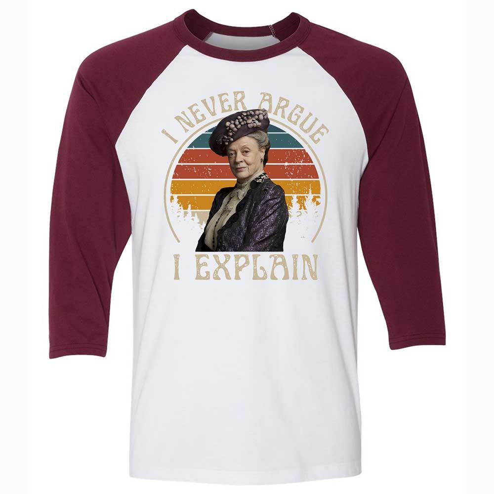 Unisex 3/4 Baseball Tee - 8Y1RLKGD - White/Maroon - 7