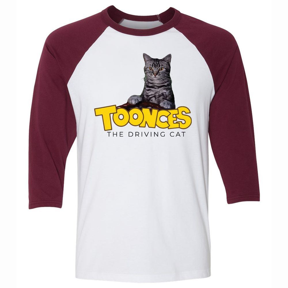 Unisex 3/4 Baseball Tee - N24S4HYC - White/Maroon - 7