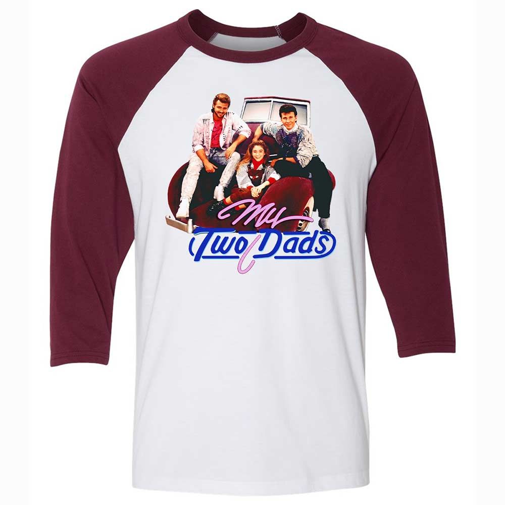My Two Dads - White/Maroon - 7