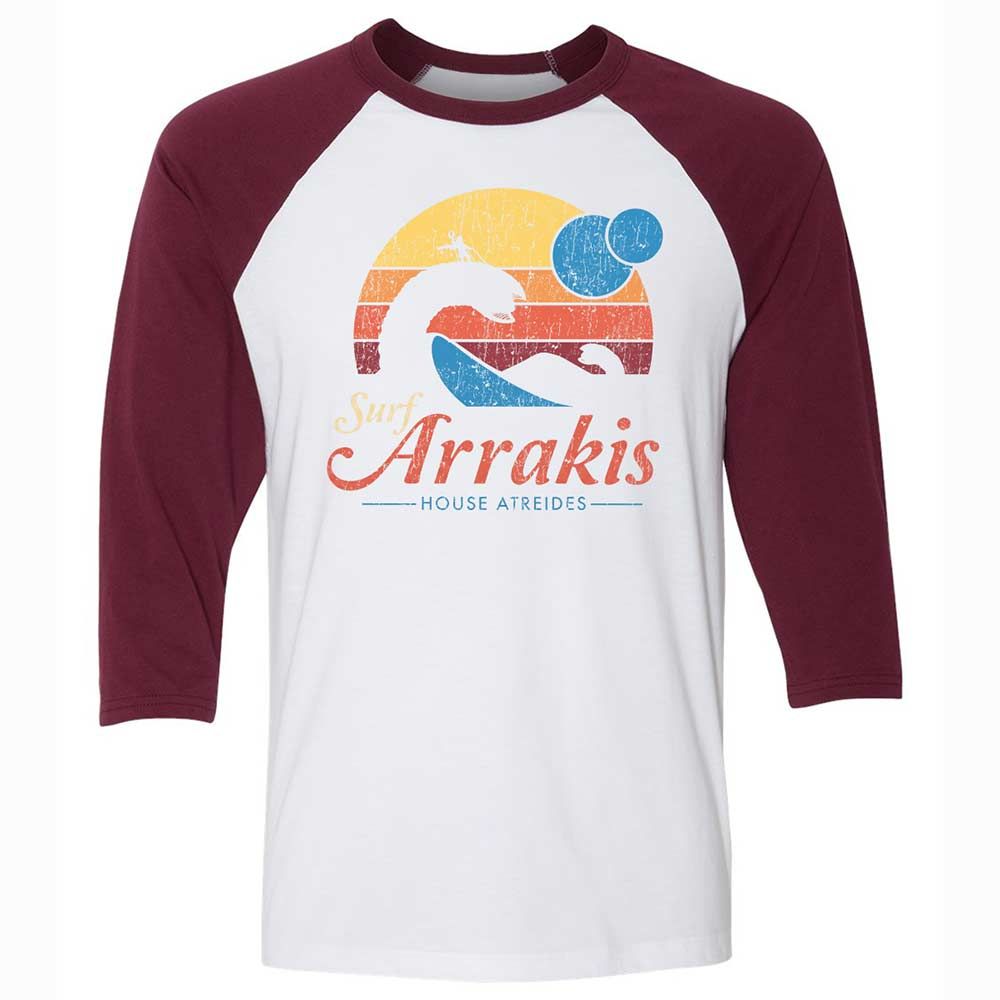 Unisex 3/4 Baseball Tee - QP913W1E - White/Maroon - 7