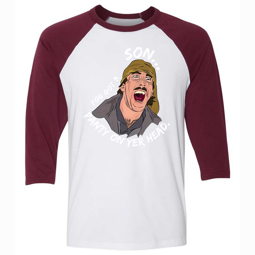 Panty on Yer Head - White/Maroon - 7