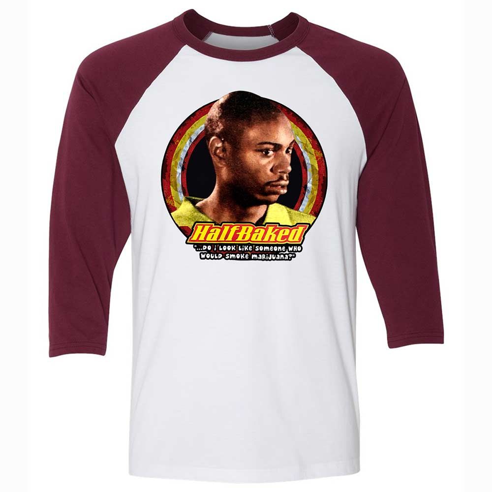 Unisex 3/4 Baseball Tee - 8LEX1AE1 - White/Maroon - 7