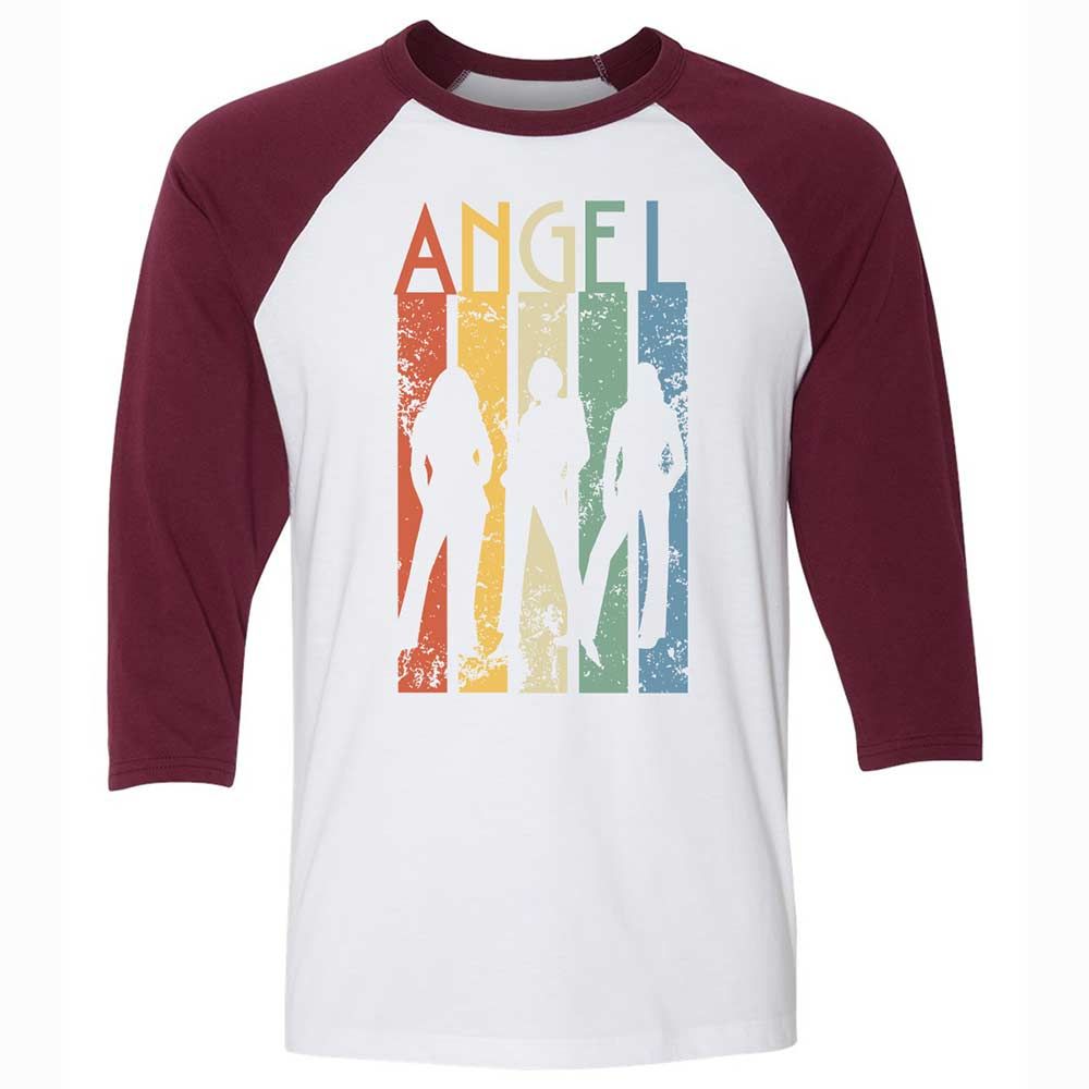 Unisex 3/4 Baseball Tee - HRKVRHLZ - White/Maroon - 7