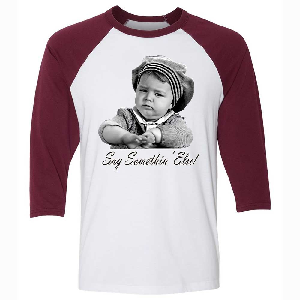 Unisex 3/4 Baseball Tee - YE9PZK99 - White/Maroon - 7