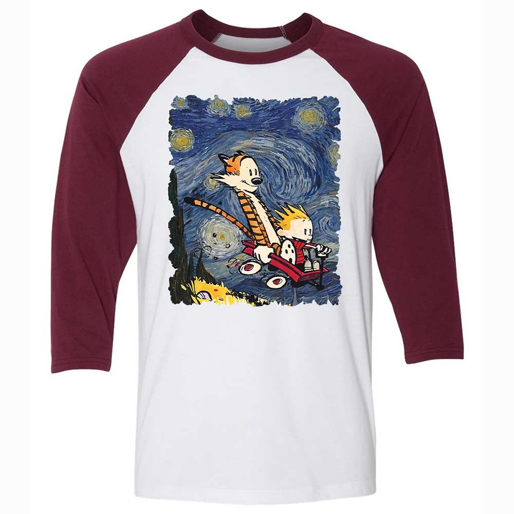Unisex 3/4 Baseball Tee - SC1DYAYK - White/Maroon - 7