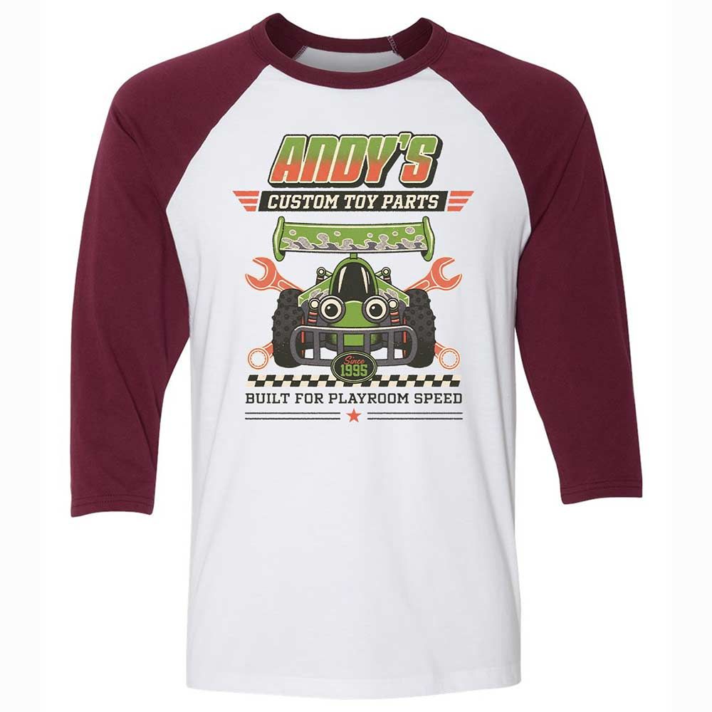 Unisex 3/4 Baseball Tee - 1QHB6PCE - White/Maroon - 7