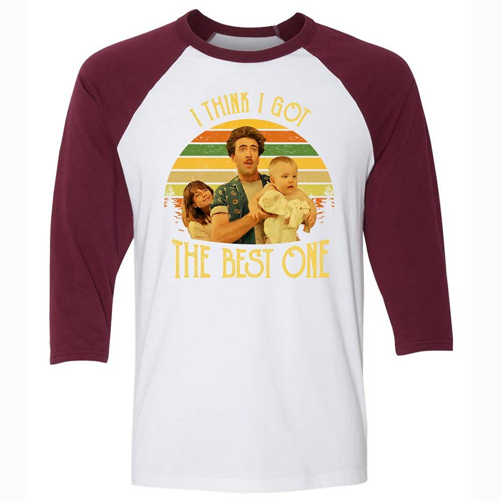 Unisex 3/4 Baseball Tee - UMGGY2UX - White/Maroon - 7
