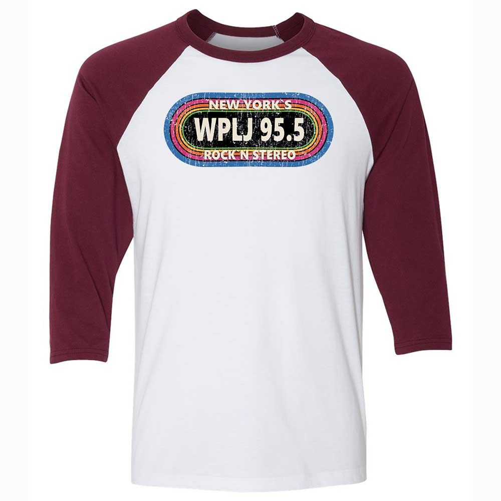 Unisex 3/4 Baseball Tee - UVE7JNBG - White/Maroon - 7