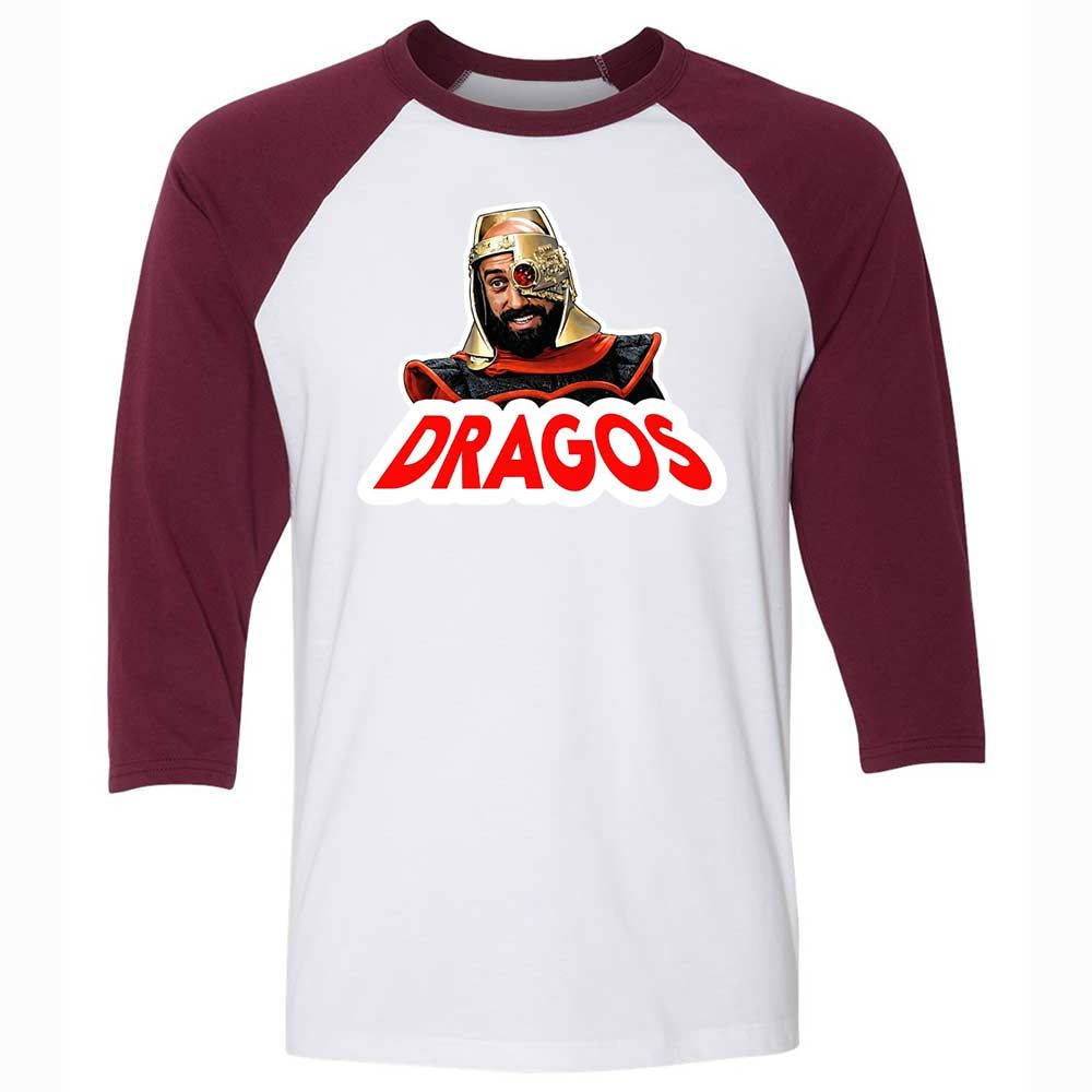 Unisex 3/4 Baseball Tee - EN5GKRTG - White/Maroon - 7