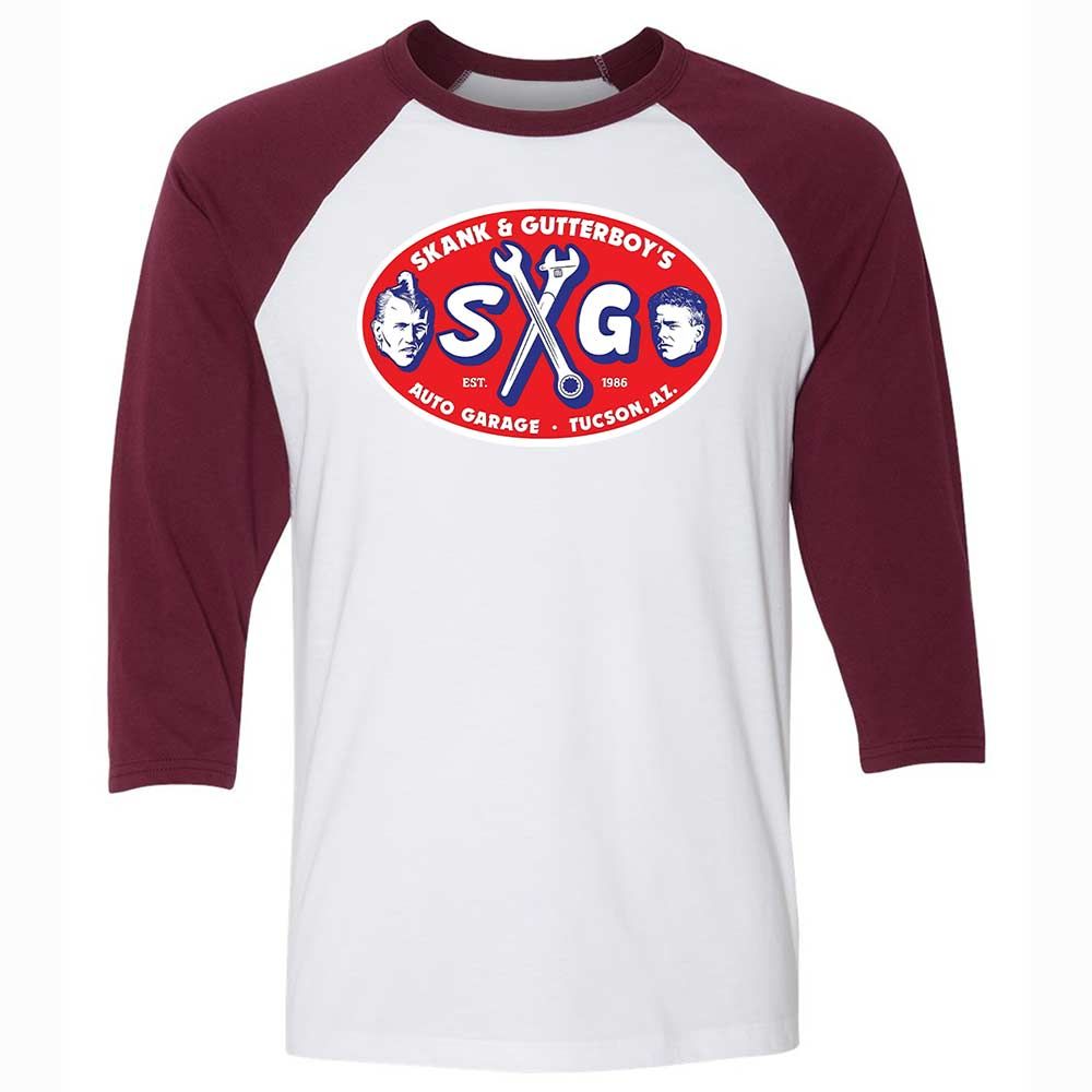 Unisex 3/4 Baseball Tee - JSH5FZ39 - White/Maroon - 7