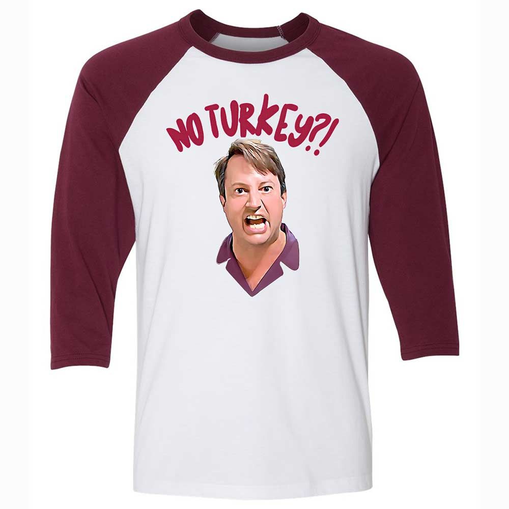 Unisex 3/4 Baseball Tee - L83LRERR - White/Maroon - 7