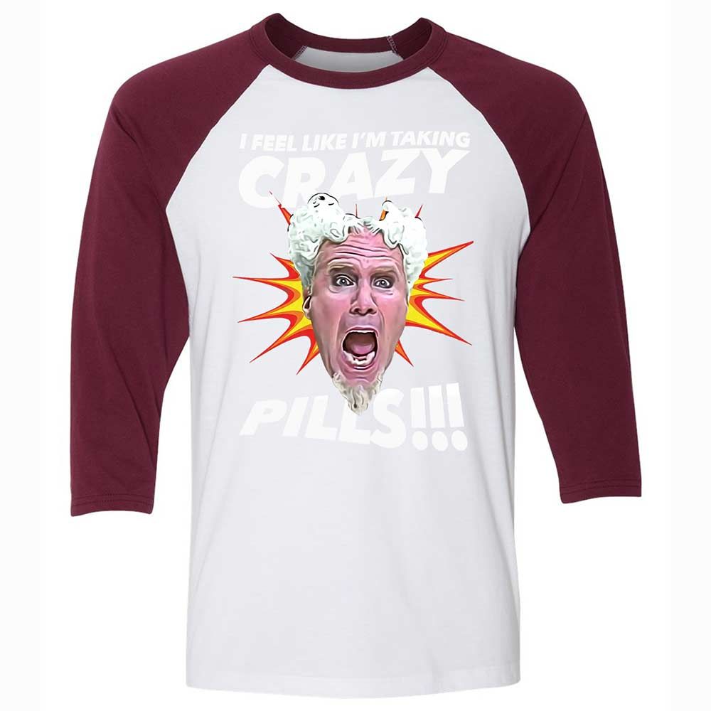 Unisex 3/4 Baseball Tee - 7XUX59QA - White/Maroon - 7