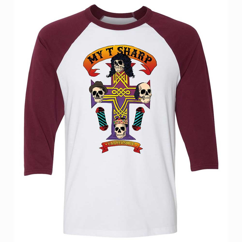 My-T-Sharp Barbershop - White/Maroon - 7