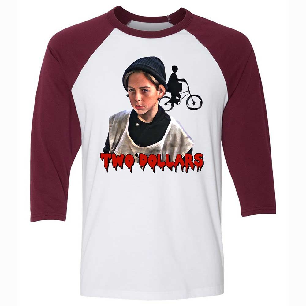 Unisex 3/4 Baseball Tee - 444N1V5R - White/Maroon - 7