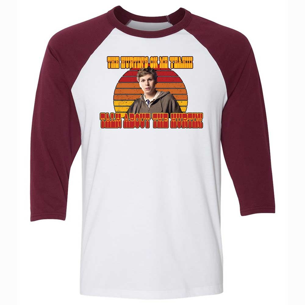 Unisex 3/4 Baseball Tee - FV1CW5LG - White/Maroon - 7