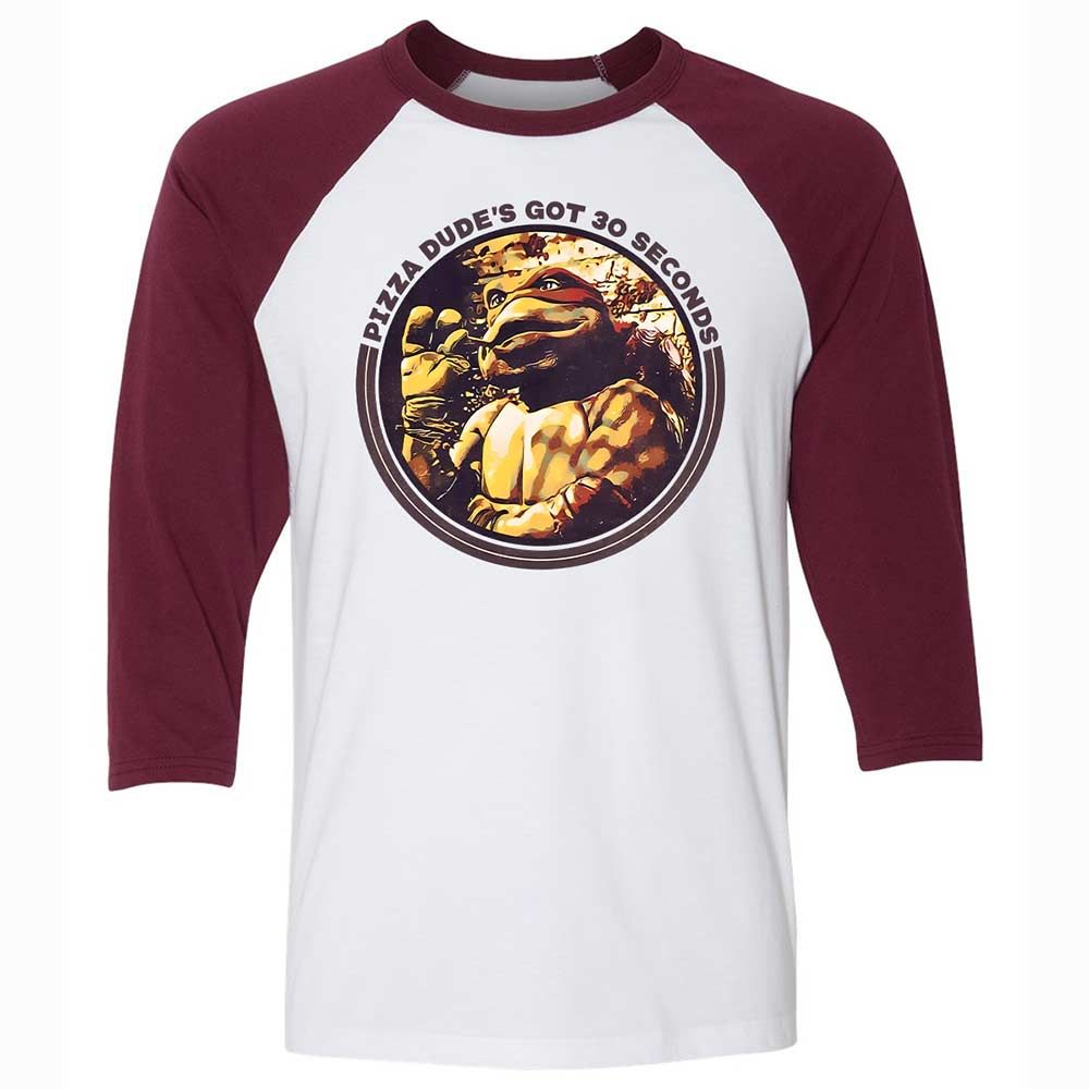 Unisex 3/4 Baseball Tee - UHP5MF2B - White/Maroon - 7