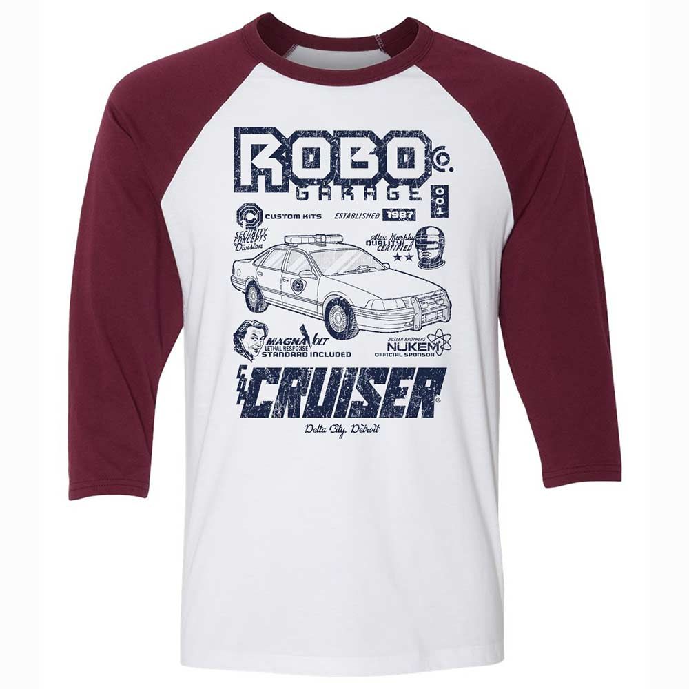 Unisex 3/4 Baseball Tee - 2RWS554W - White/Maroon - 7