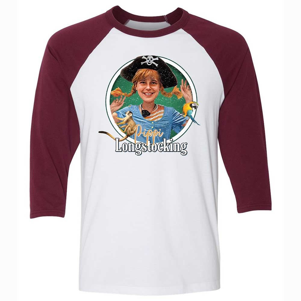 Unisex 3/4 Baseball Tee - 2JNL29P3 - White/Maroon - 7
