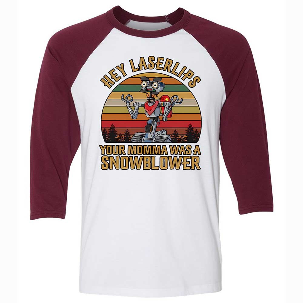 Unisex 3/4 Baseball Tee - LEGDN18G - White/Maroon - 7