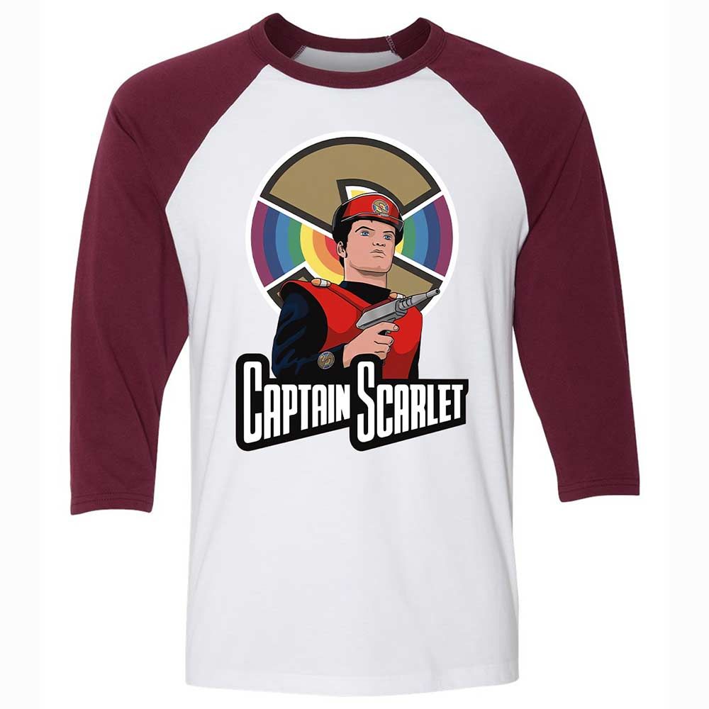 Unisex 3/4 Baseball Tee - GEY7LAFT - White/Maroon - 7