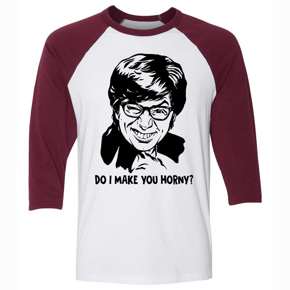 Unisex 3/4 Baseball Tee - RJ2P4D72 - White/Maroon - 7