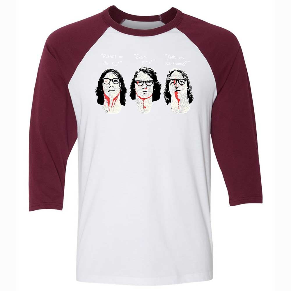 Unisex 3/4 Baseball Tee - EY6M3ZHH - White/Maroon - 7