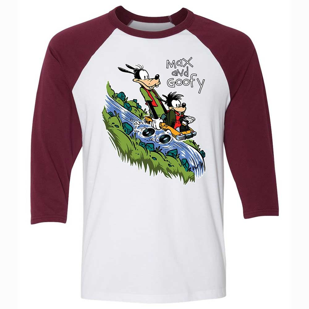 Unisex 3/4 Baseball Tee - SGKHQ5ZS - White/Maroon - 7