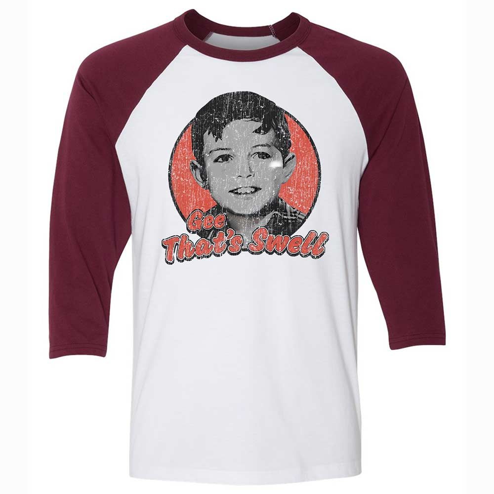 Unisex 3/4 Baseball Tee - GR6WSXSQ - White/Maroon - 7