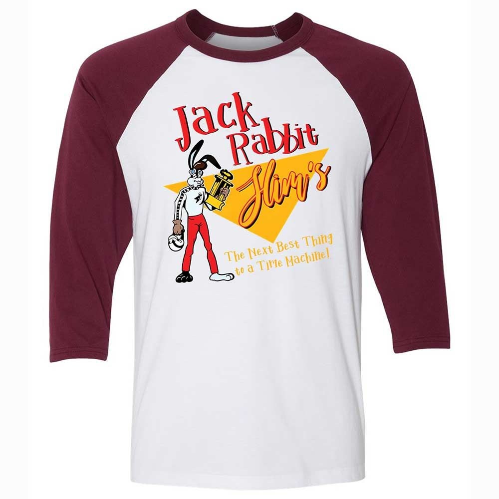 Unisex 3/4 Baseball Tee - K7LP643Q - White/Maroon - 7