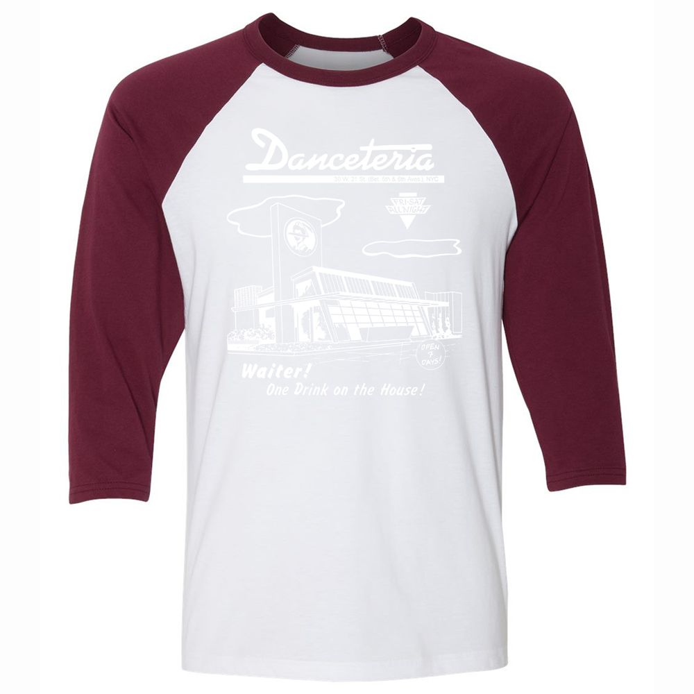 Unisex 3/4 Baseball Tee - XRM1UGN1 - White/Maroon - 7