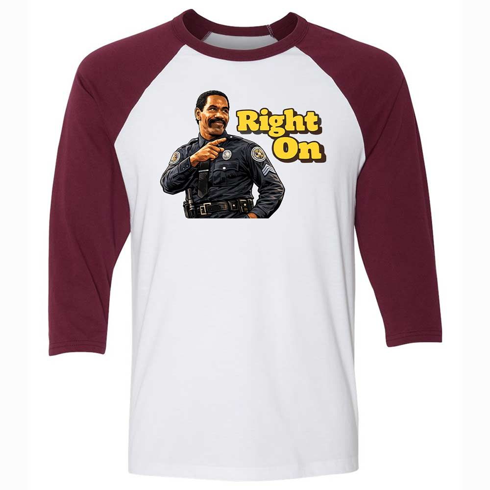 Unisex 3/4 Baseball Tee - AFXRC7YR - White/Maroon - 7
