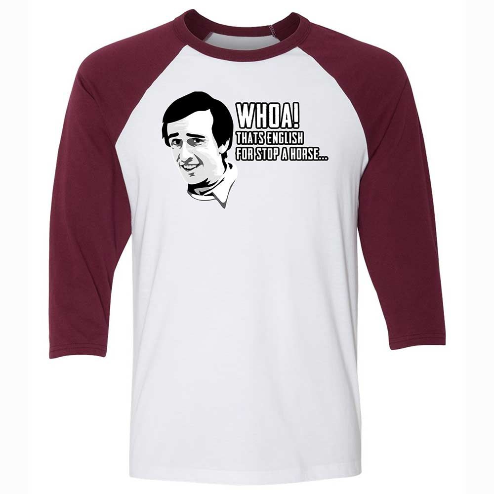 Unisex 3/4 Baseball Tee - RKJEA7Q4 - White/Maroon - 7