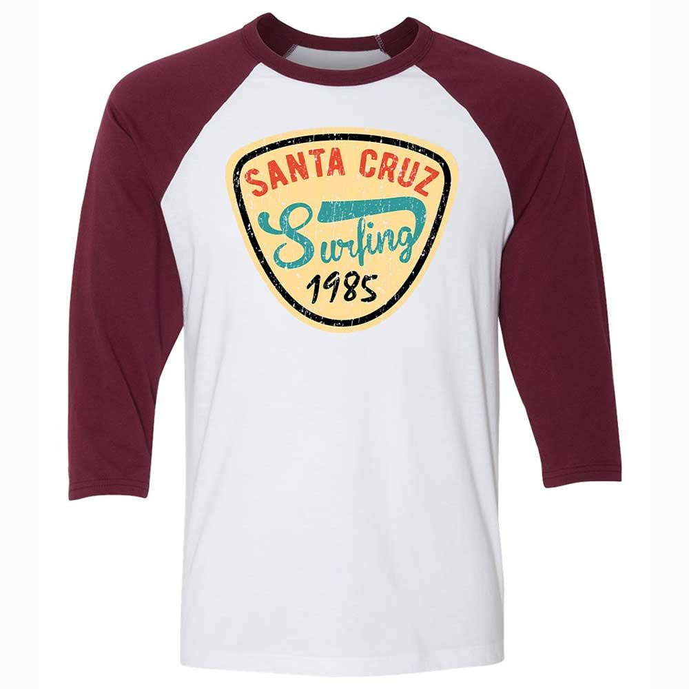 Unisex 3/4 Baseball Tee - 1XLTMHK8 - White/Maroon - 7