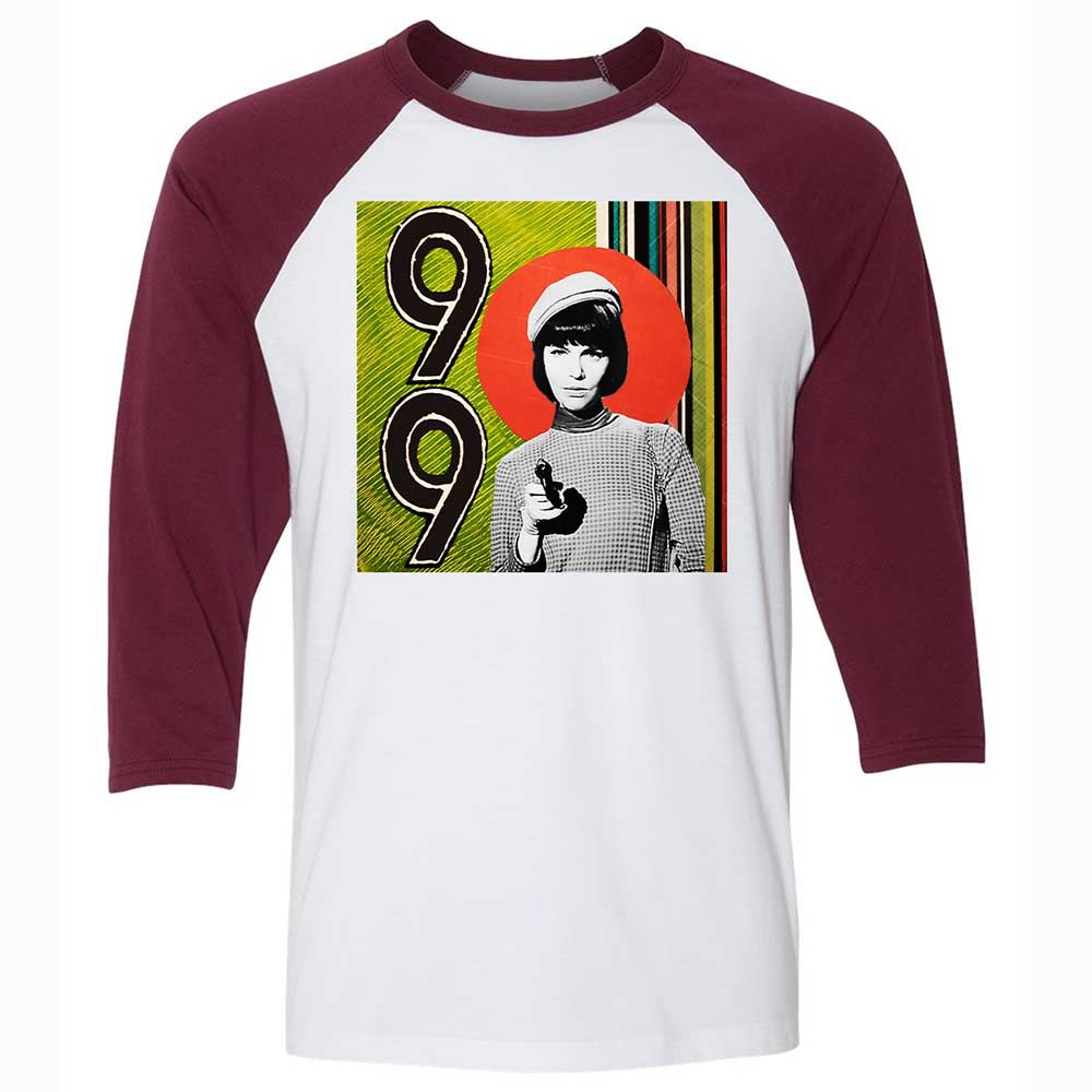 Unisex 3/4 Baseball Tee - X2ESFK5T - White/Maroon - 7