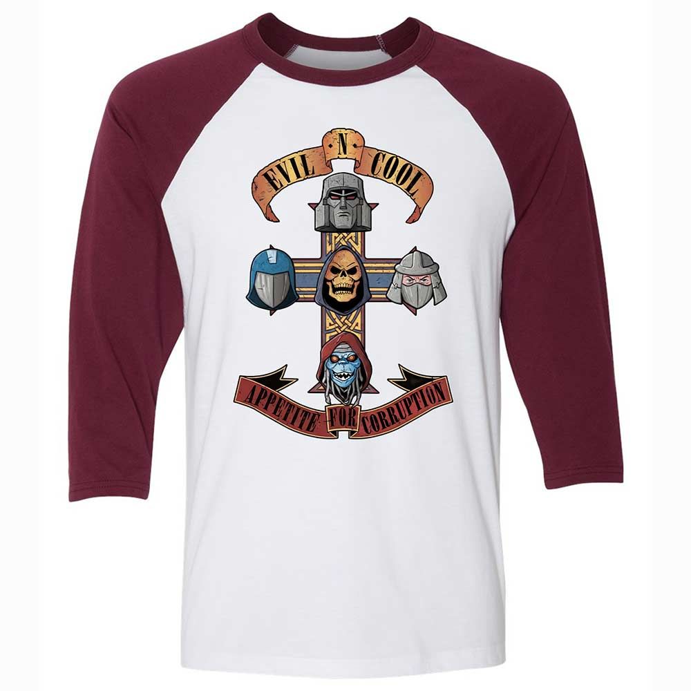 Unisex 3/4 Baseball Tee - VCH6NQSA - White/Maroon - 7