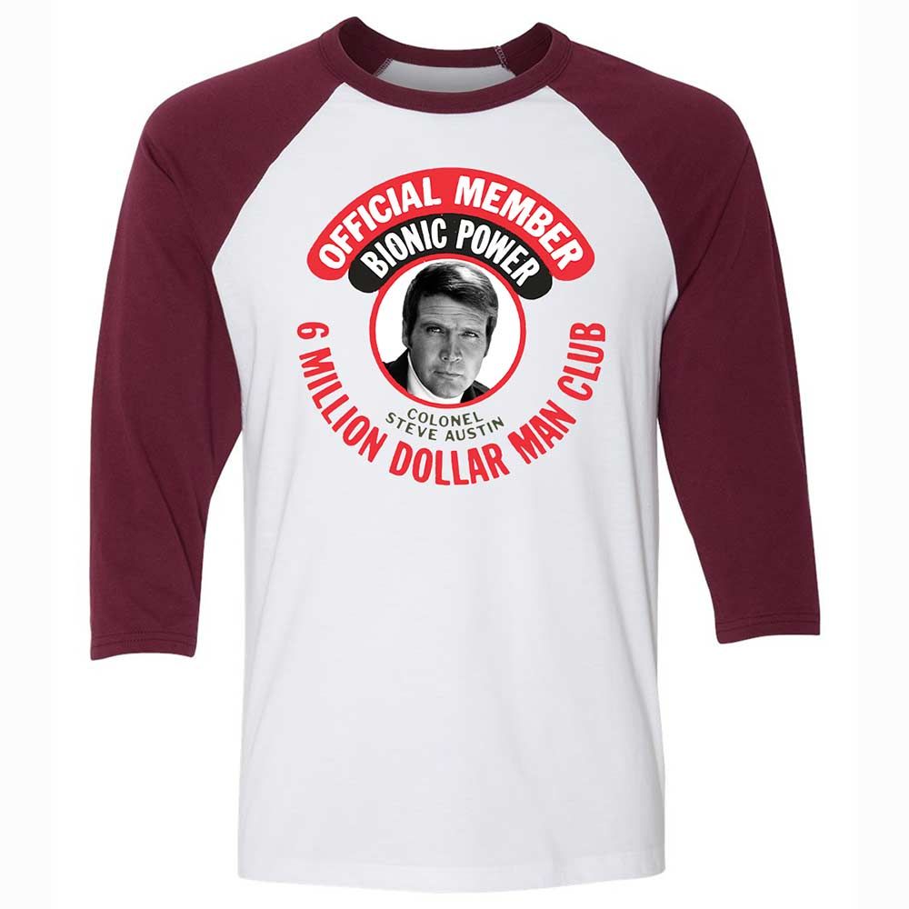 Unisex 3/4 Baseball Tee - KY1M2YQ9 - White/Maroon - 7