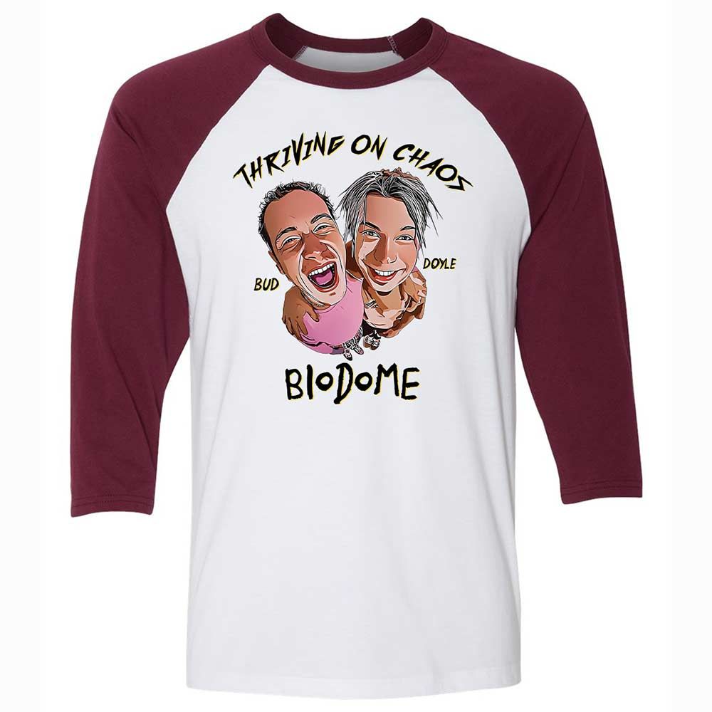 Unisex 3/4 Baseball Tee - 1UJNR6LU - White/Maroon - 7