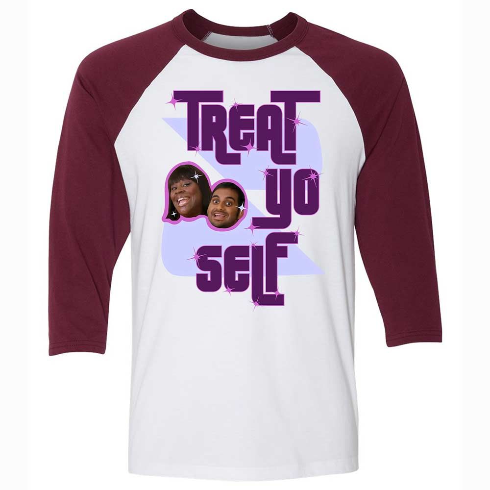 Treat Yo Self - White/Maroon - 7